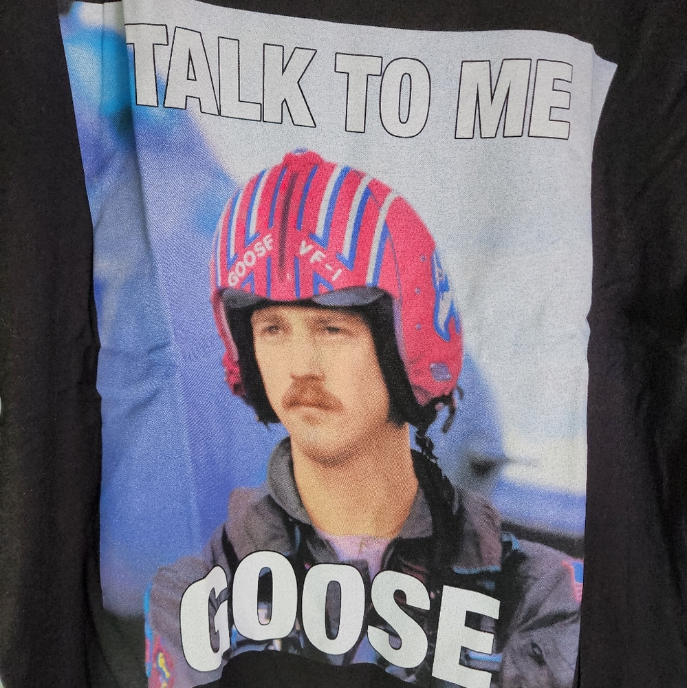 Top Gun Talk To Me Goose Black Tee Size XL - Picture 2 of 5